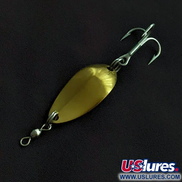 Vintage  Luhr Jensen Lil' Kroc (Krocodile Stubby), 3/16oz brass fishing spoon #23050