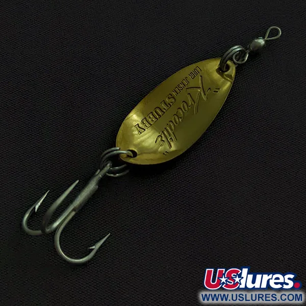 Vintage  Luhr Jensen Lil' Kroc (Krocodile Stubby), 3/16oz brass fishing spoon #23050