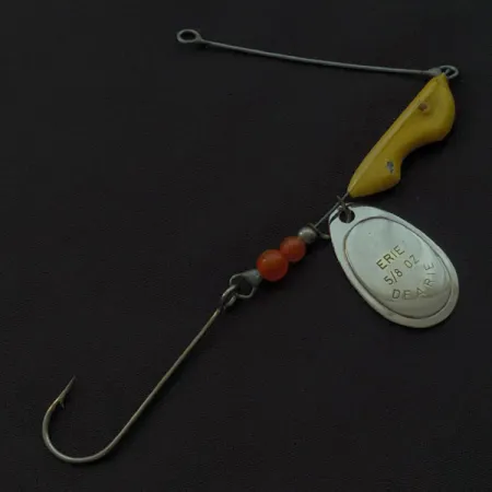 Vintage Erie Dearie Walleye Killer, 1/2oz nickel spinning lure #23053