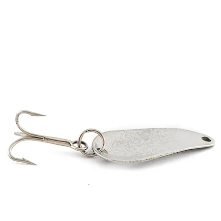 Vintage Weller Gypsy King Deluxe, 3/64oz nickel/white/black fishing spoon #23058