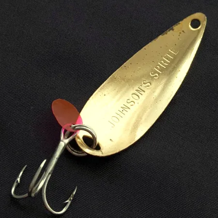 Vintage Johnson Sprite, 1/3oz gold fishing spoon #23063