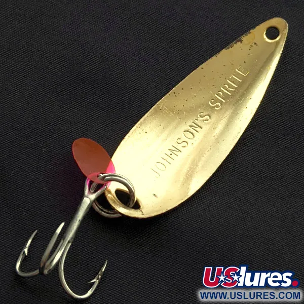 Vintage   Johnson Sprite, 1/3oz gold fishing spoon #23063