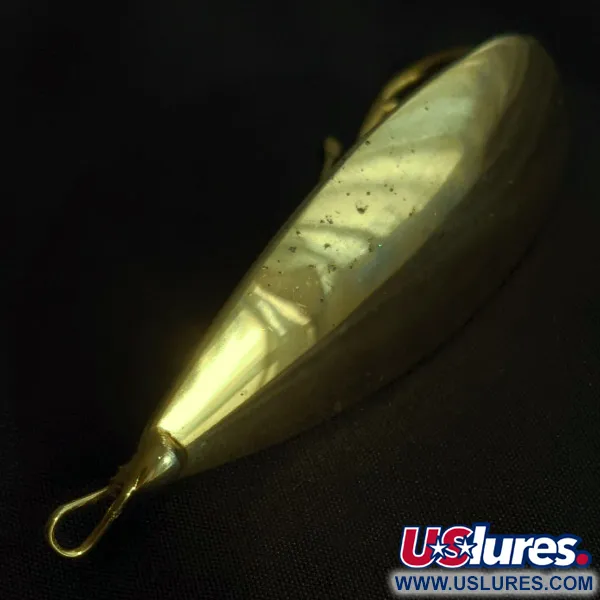 Vintage   Johnson Silver Minnow Weedless, 3/4oz gold fishing spoon #23064