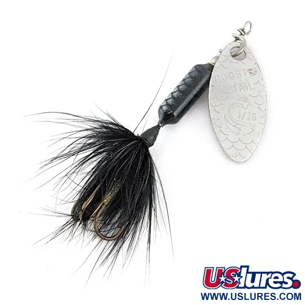 Vintage  Yakima Bait Worden’s Original Rooster Tail, 3/32oz silver spinning lure #23069