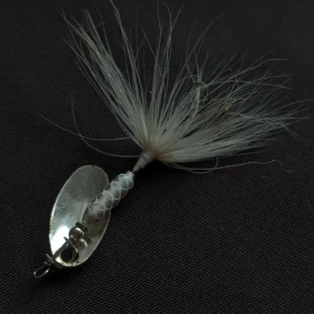 Vintage Yakima Bait Worden’s Original Rooster Tail, 1/16oz silver spinning lure #23070