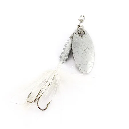 Vintage Yakima Bait Worden’s Original Rooster Tail, 1/16oz silver spinning lure #23070