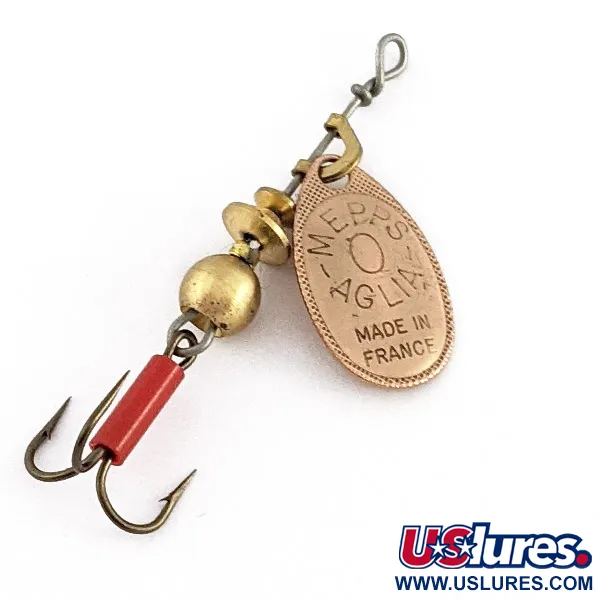 Vintage   Mepps Aglia 0, 3/32oz copper spinning lure #23079