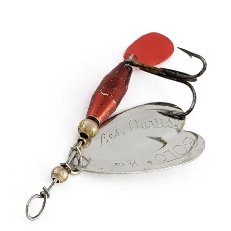 Vintage Les Davis Bolo UV, 3/16oz nickel spinning lure #23084