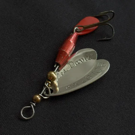 Vintage Les Davis Bolo UV, 3/16oz nickel spinning lure #23084