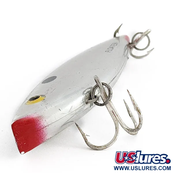 Vintage   Bill Lewis Rat-L-Trap Floater, 1/3oz Chrome Black Back fishing lure #23089