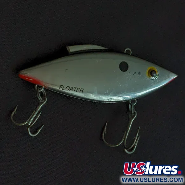 Vintage   Bill Lewis Rat-L-Trap Floater, 1/3oz Chrome Black Back fishing lure #23089