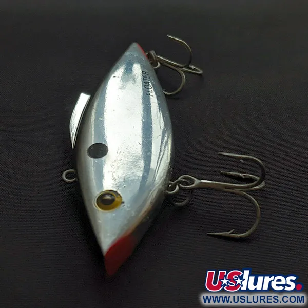 Vintage   Bill Lewis Rat-L-Trap Floater, 1/3oz Chrome Black Back fishing lure #23089