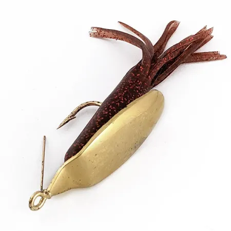 Vintage Big Fish Tackle Bait-Cradle, 1/2oz gold fishing spoon #23098