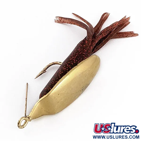 Vintage   Big Fish Tackle Bait-Cradle, 1/2oz gold fishing spoon #23098