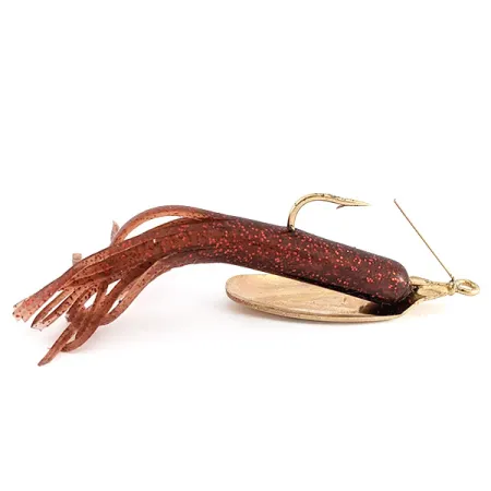 Vintage Big Fish Tackle Bait-Cradle, 1/2oz gold fishing spoon #23098