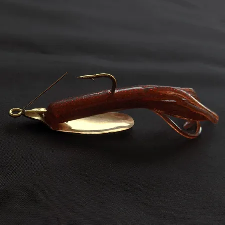 Vintage Big Fish Tackle Bait-Cradle, 1/2oz gold fishing spoon #23098