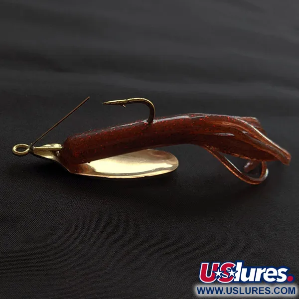 Vintage   Big Fish Tackle Bait-Cradle, 1/2oz gold fishing spoon #23098