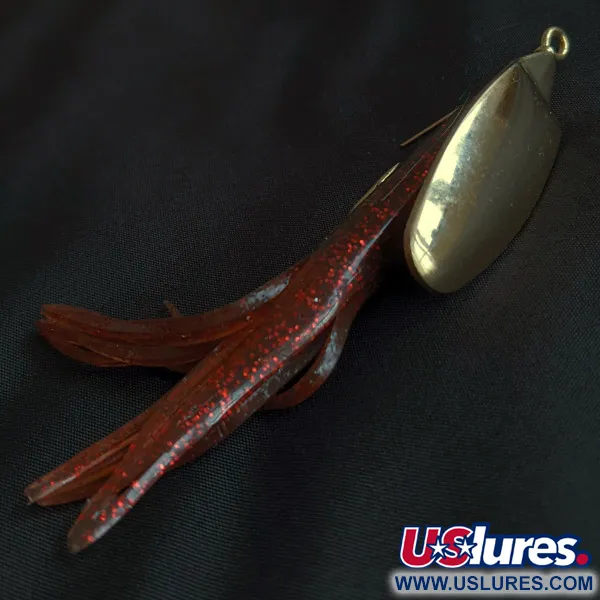 Vintage   Big Fish Tackle Bait-Cradle, 1/2oz gold fishing spoon #23098