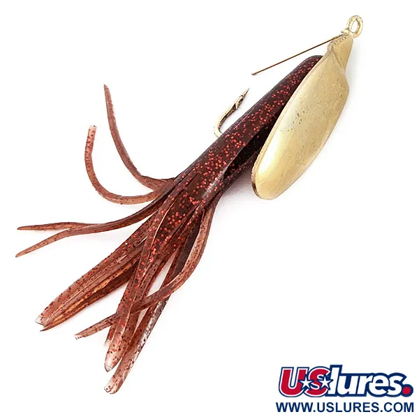 Vintage   Big Fish Tackle Bait-Cradle, 1/2oz gold fishing spoon #23098