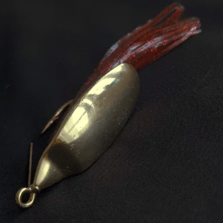 Vintage Big Fish Tackle Bait-Cradle, 1/2oz gold fishing spoon #23098