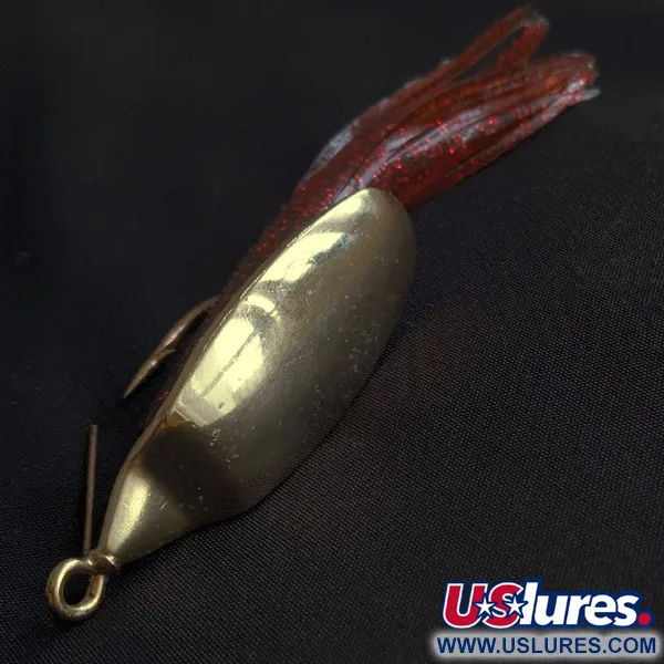 Vintage   Big Fish Tackle Bait-Cradle, 1/2oz gold fishing spoon #23098