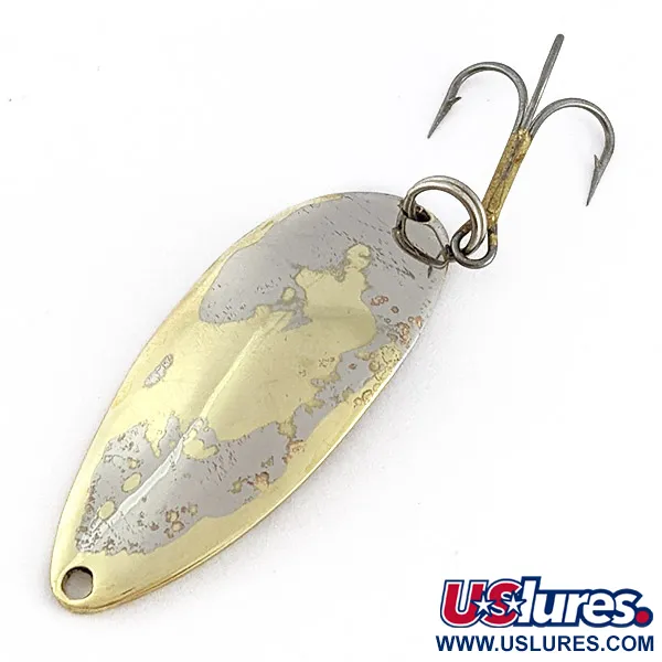Vintage  Seneca Little Cleo (Hula Girl), 1/2oz nickel/gold fishing spoon #23101