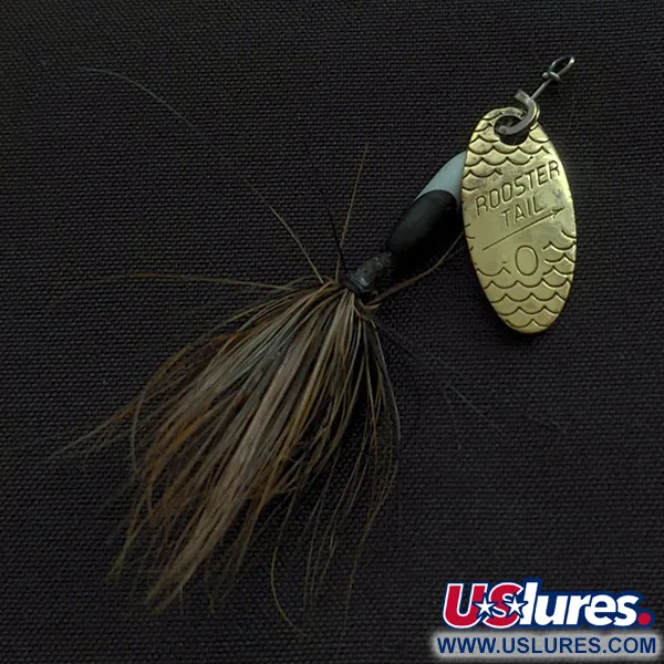 Vintage  Yakima Bait Worden’s Original Rooster Tail, 1/16oz brass spinning lure #23105