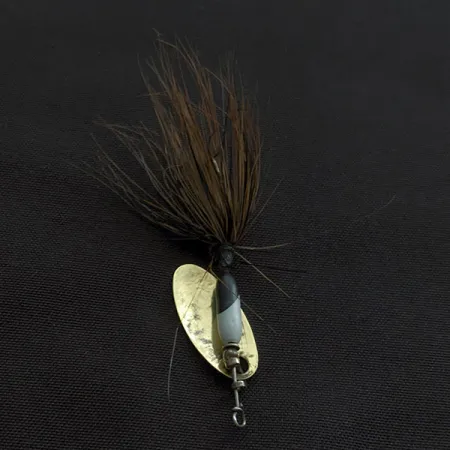 Vintage Yakima Bait Worden’s Original Rooster Tail, 1/16oz brass spinning lure #23105