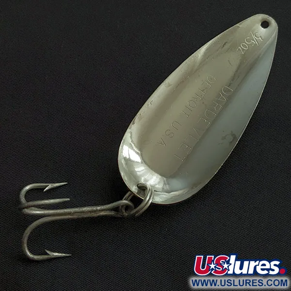 Vintage  Eppinger Dardevle Dardevlet , 3/4oz nickel fishing spoon #23110