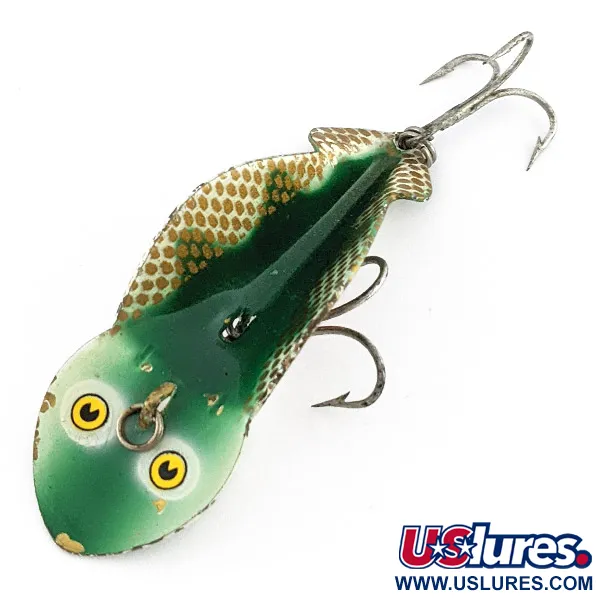 Vintage   Buck Perry spoonplug, 1/3oz Frog fishing spoon #23116