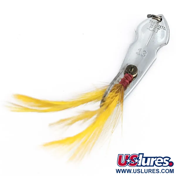 Vintage  Tony Accetta Tony Acetta Pet Spoon 13, 1/4oz nickel fishing spoon #23120