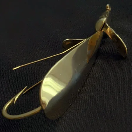 Vintage Weedless Panther Martin Weed Wing, 2/5oz gold fishing spoon #23129