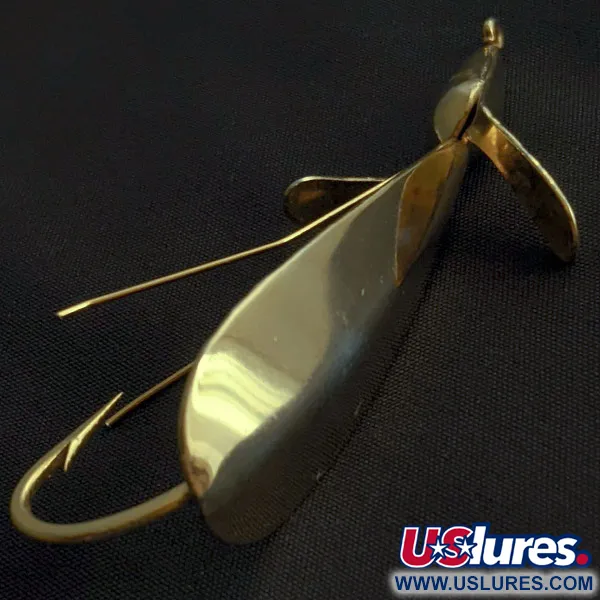 Vintage   Weedless Panther Martin Weed Wing, 2/5oz gold fishing spoon #23129
