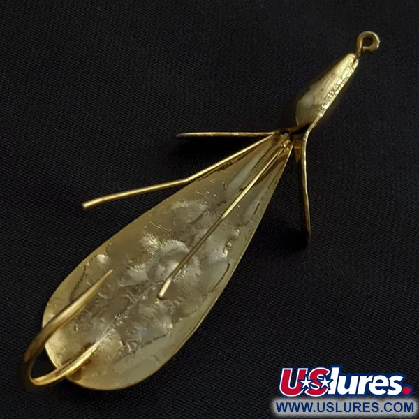 Vintage   Weedless Panther Martin Weed Wing, 2/5oz gold fishing spoon #23129