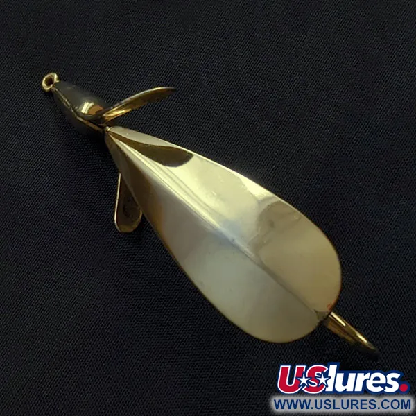 Vintage   Weedless Panther Martin Weed Wing, 2/5oz gold fishing spoon #23129