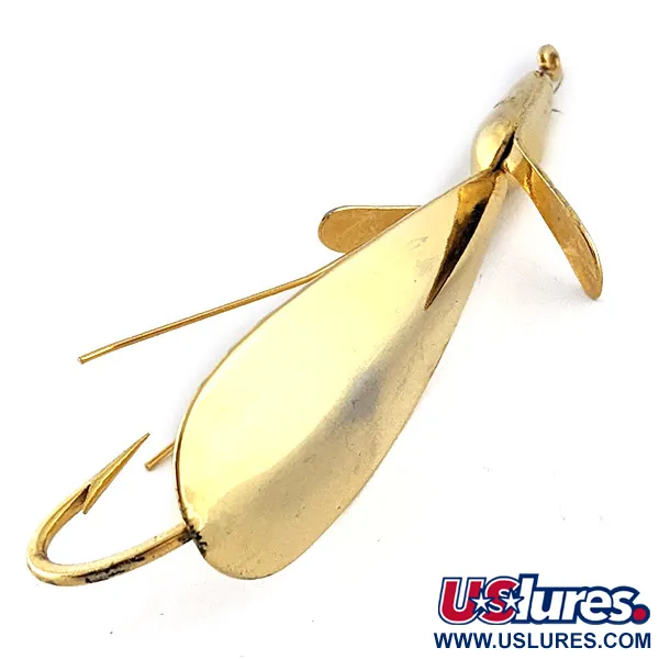 Vintage   Weedless Panther Martin Weed Wing, 2/5oz gold fishing spoon #23129