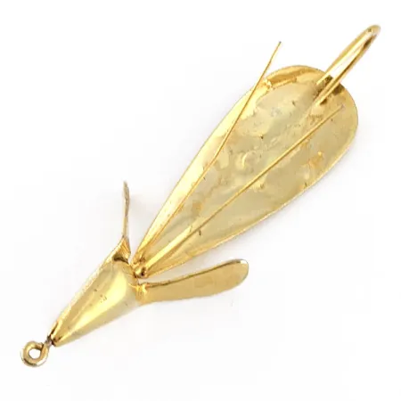 Vintage Weedless Panther Martin Weed Wing, 2/5oz gold fishing spoon #23129