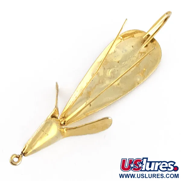Vintage   Weedless Panther Martin Weed Wing, 2/5oz gold fishing spoon #23129