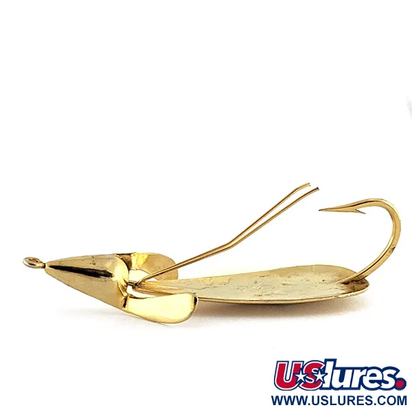 Vintage   Weedless Panther Martin Weed Wing, 2/5oz gold fishing spoon #23129