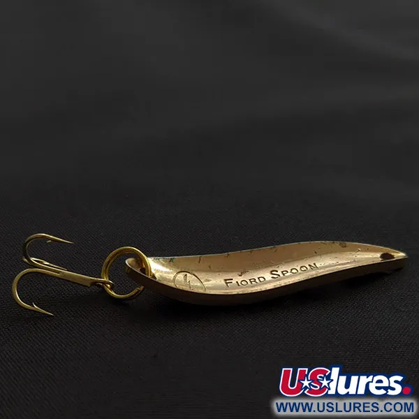 Vintage  Acme Fiord Spoon Lightning (1950s), 1/4oz gold fishing spoon #23130