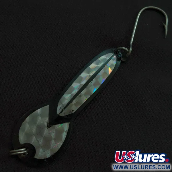 Vintage  Luhr Jensen Glen Evans Loco 3, 3/5oz Black/holo fishing spoon #23132
