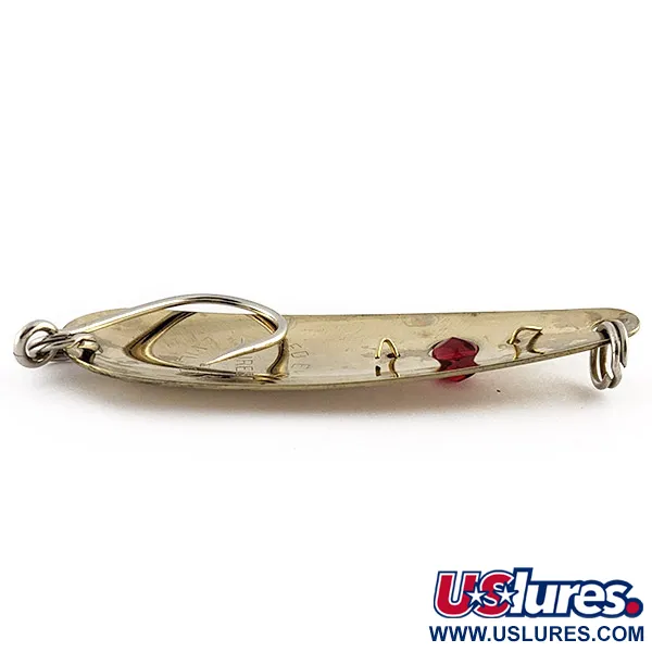 Vintage  Red Eye Lures Red Eye Evil Eye, 2/5oz gold/red fishing spoon #23135