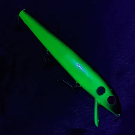 Vintage Wahoo Wazp Stick-IT Crank UV, 1/3oz green/black fishing lure #23138