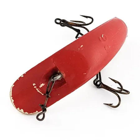 Vintage Yakima Bait FlatFish F6, 3/32oz white/red fishing lure #23150