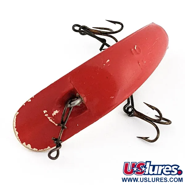 Vintage   Yakima Bait FlatFish F6, 3/32oz white/red fishing lure #23150