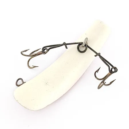 Vintage Yakima Bait FlatFish F6, 3/32oz white/red fishing lure #23150