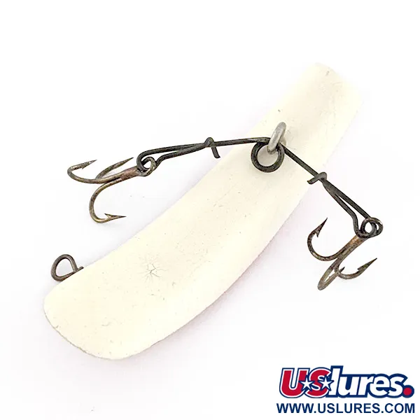 Vintage   Yakima Bait FlatFish F6, 3/32oz white/red fishing lure #23150