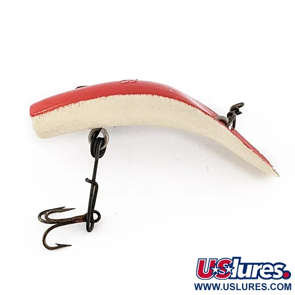 Vintage   Yakima Bait FlatFish F6, 3/32oz white/red fishing lure #23150