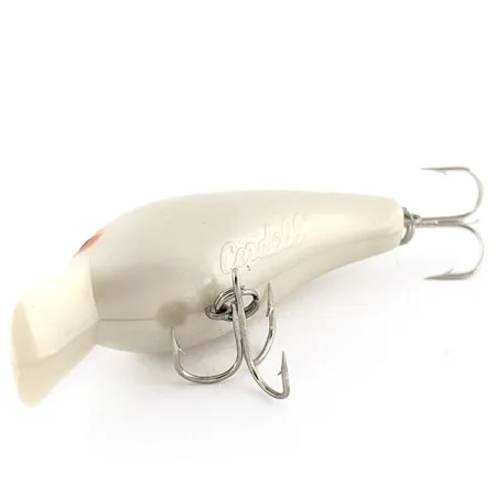 Vintage Cotton Cordell Big O, 1/4oz Pearl fishing lure #23152