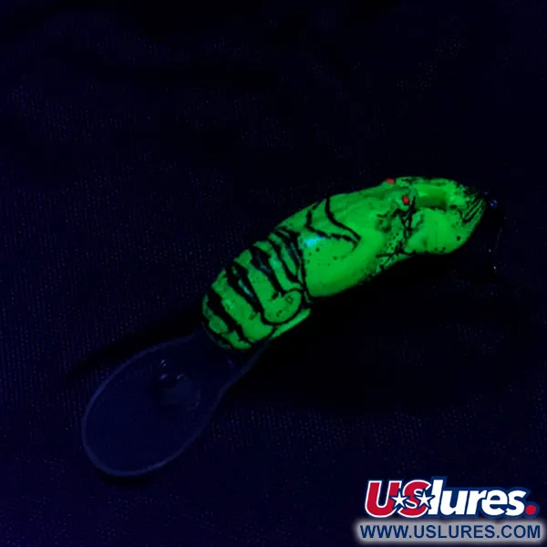 Vintage   Rebel Wee-Crawfish Shallow UV, 3/32oz chartreuse fishing lure #23162